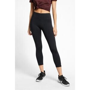 Nike One Luxe Leggings Small Black High Rise Waist Pockets Crop Yoga Training